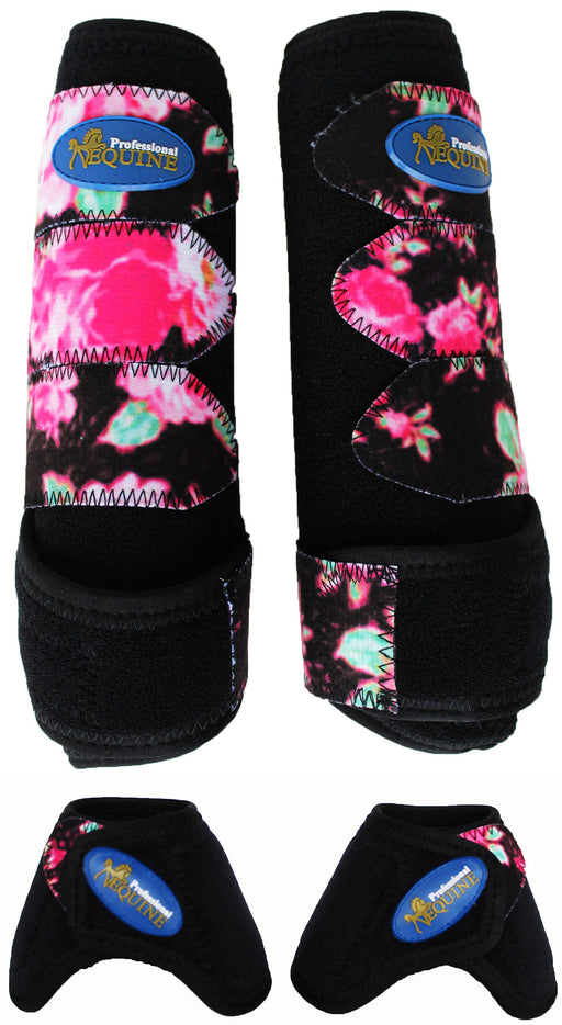 Horse  Medium Professional Equine Sports Medicine Splint Bell Boots 4153B