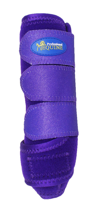 Horse Sports Medicine Front Back Leg Splint Bell Boots Glitter 4184