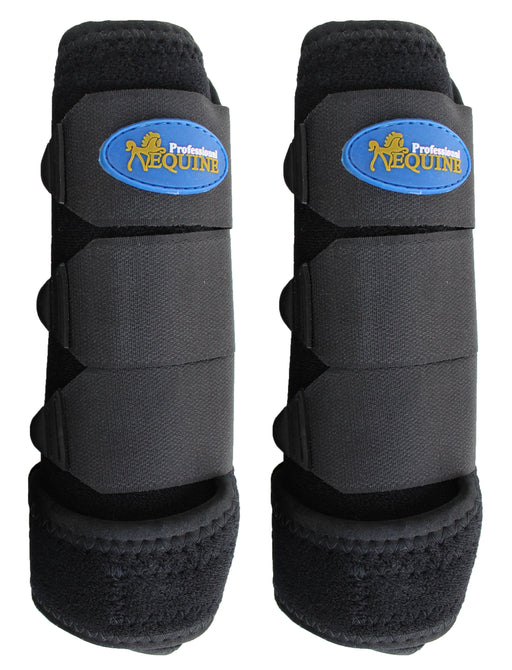 Large Horse Sports Medicine Front Leg Splint Boots Black 41BKA-L