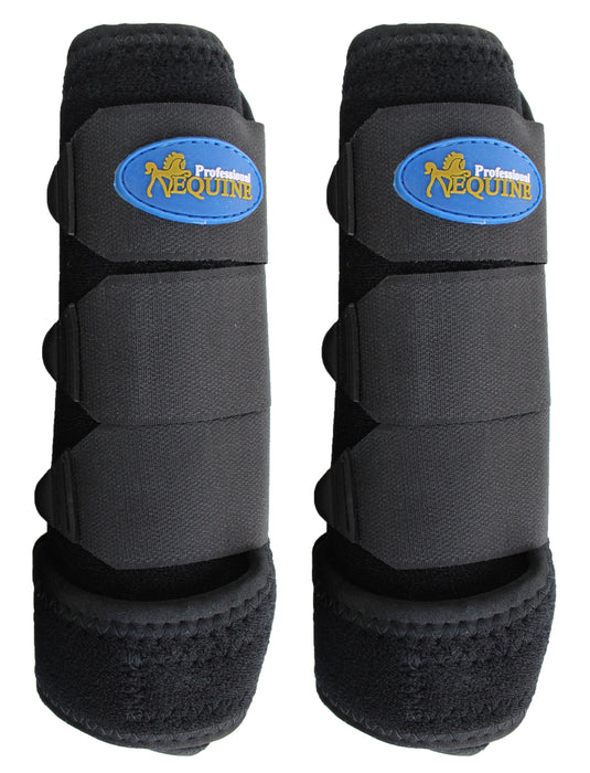 Professional Equine Medium Sports Medicine FRONT Splint Boots Black 41BKA