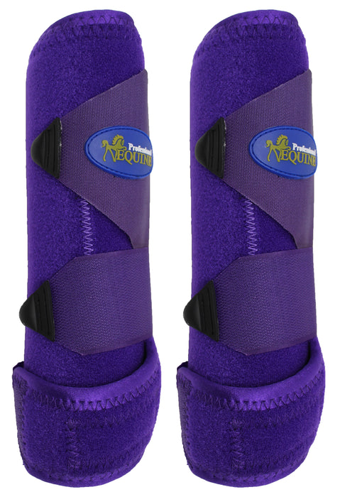 Professional Equine Medium Sports Medicine FRONT Splint Boots Purple 41PRA