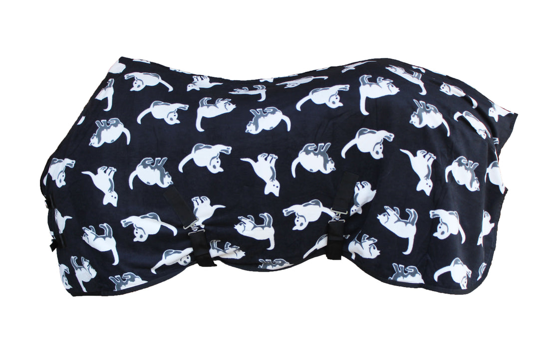 Horse Polar FLEECE COOLER Exercise Blanket Wicks Moisture Winter Liner  43EEFunPrint