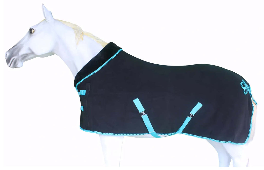 Horse Soft Fleece Cooler Contoured Exercise Blanket Liner Sheet Wicks 43MI