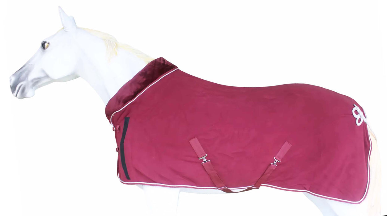 Horse Soft Fleece Cooler Contoured Exercise Blanket Liner Sheet Wicks 43MI