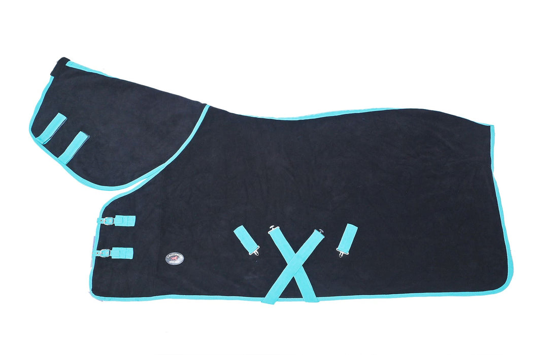 Horse Soft Fleece Cooler Contoured Exercise Blanket Liner Sheet Wicks 43MI