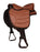 Western Horse Bareback Treeless Leather Saddle Pleasure Trail Riding 49103