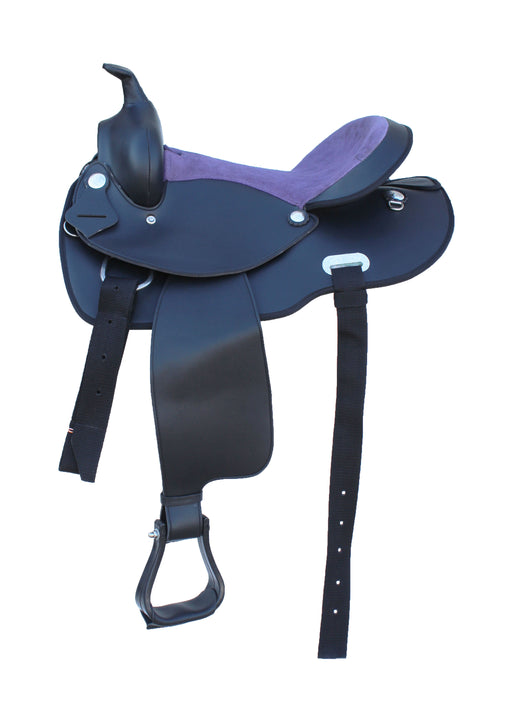 Western Horse Cordura Trail Barrel Pleasure Horse Saddle Purple 49104