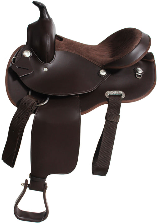 Western Cordura Trail Barrel Horse Wide Full QH Bars SADDLE Brown 4988-89RND