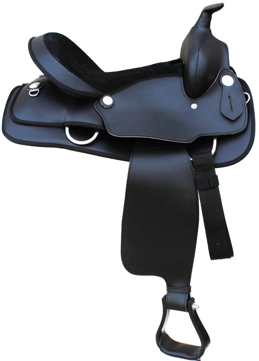 Western Cordura Trail Barrel Pleasure Horse SADDLE Black 4989