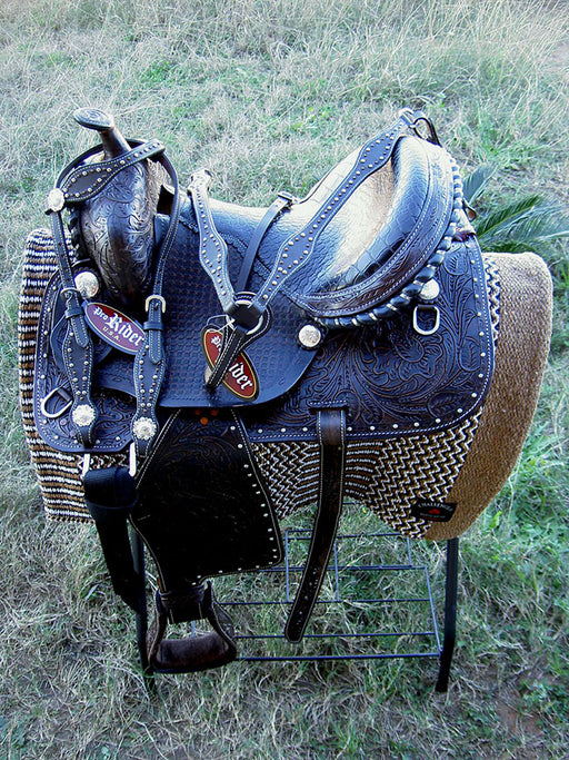 Horse Western Barrel Show Pleasure LEATHER SADDLE Bridle  50215