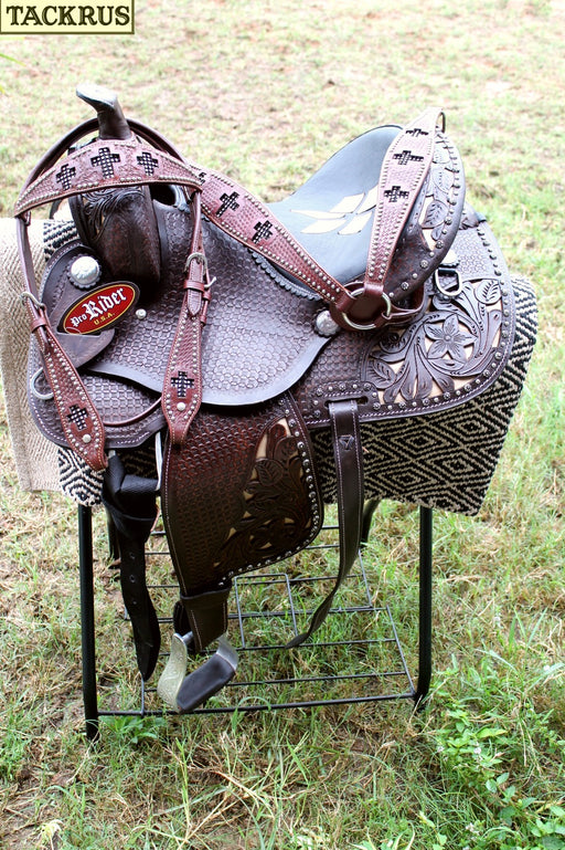 Horse Western Barrel Show Pleasure LEATHER SADDLE Bridle  50275