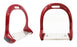 Horse Saddle Stirrups Lightweight Aluminum Casting English Riding Fillis Red 51102RD