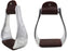 Horse Saddle Western Lightweight Aluminum 5" Wide Leather Tread Stirrups 51109BR