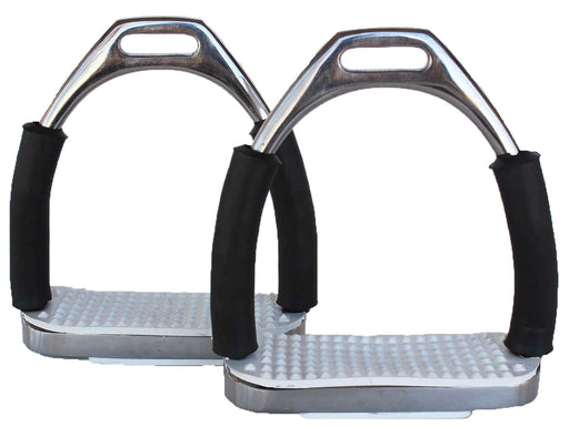 Horse Saddle English Riding Flex Fillis Iron Double Jointed Stirrups 51112