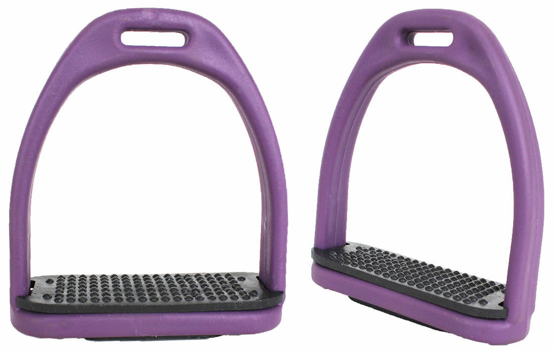Horse Saddle English Composite Light Weight Stirrups 4-1/2" Wide Purple 51113PR