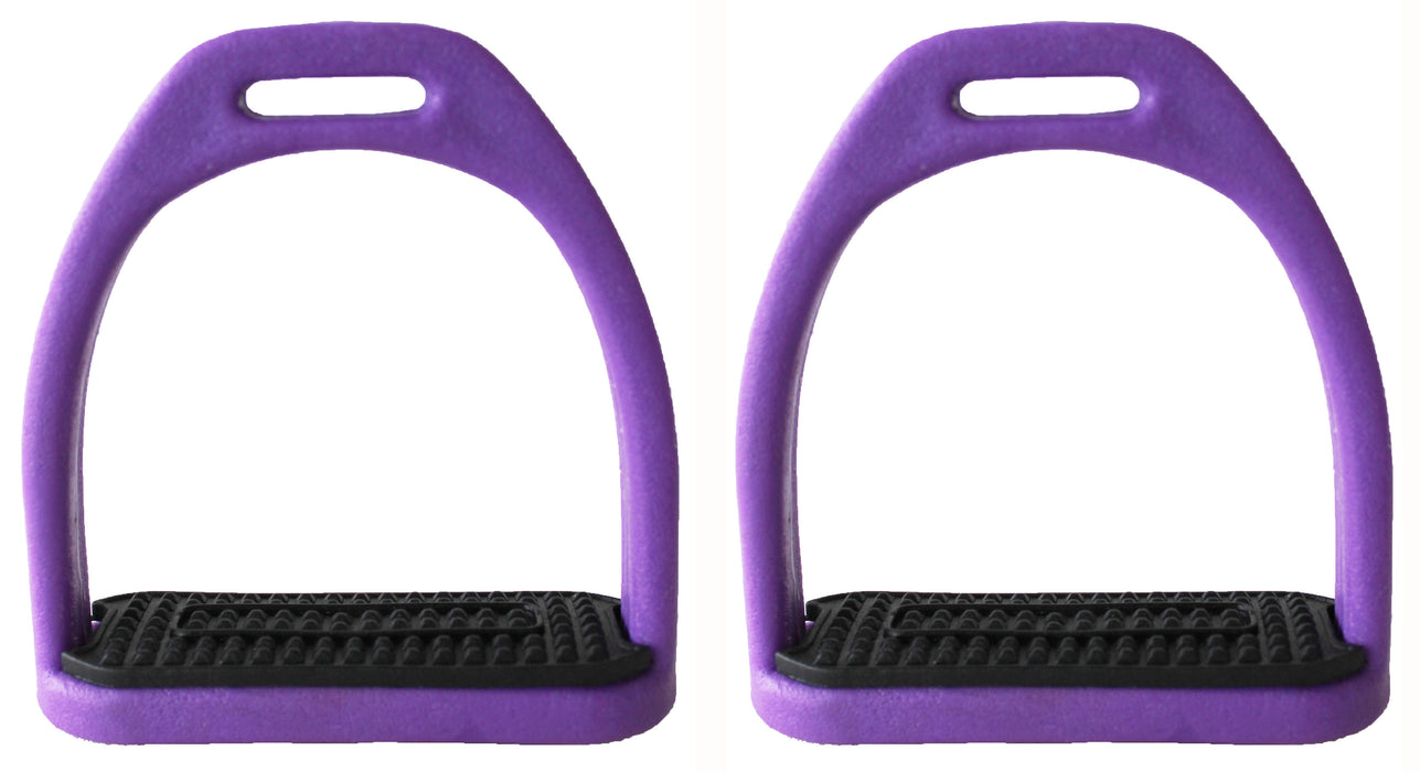 Horse Saddle English Composite Light Weight Stirrups 4-1/2" Wide Purple 51113PR