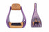 Horse Western Saddle Turquoise Aluminium Bell Engraved Cut-Out Stirrups 51146v