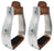 Challenger Western Saddle Engraved Trail Riding Stirrups w/ Turquoise Rhinestones 51147