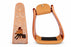 Horse Saddle Western Riding Aluminum Stirrups Roper Angled Slanted Pair 51151v