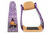 Horse Saddle Western Riding Aluminum Stirrups Roper Angled Slanted Pair 51151v