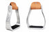 Horse Saddle Aluminium Western Riding SS Stirrups Leather Tread 51153
