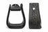 Horse Black Leather Floral Tooled Offset Western Saddle Stirrups 51173BK