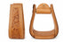 Horse Western Saddle Tack Floral Hand Tooled Leather Covered Stirrups 51173