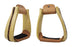Horse Saddle Stirrups 5" Wide Horse Western Saddle Rawhide Leather Covered Angled Roper Stirrups 51174A