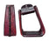 Horse Western Saddle Angled Roper Stirrups Rawhide Leather Covered 5" Wide Roper Stirrups with Rubber Grip Tread 51174V