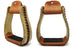 Horse Western Rawhide Covered Aluminum Saddle Roper Stirrups Tack 51175