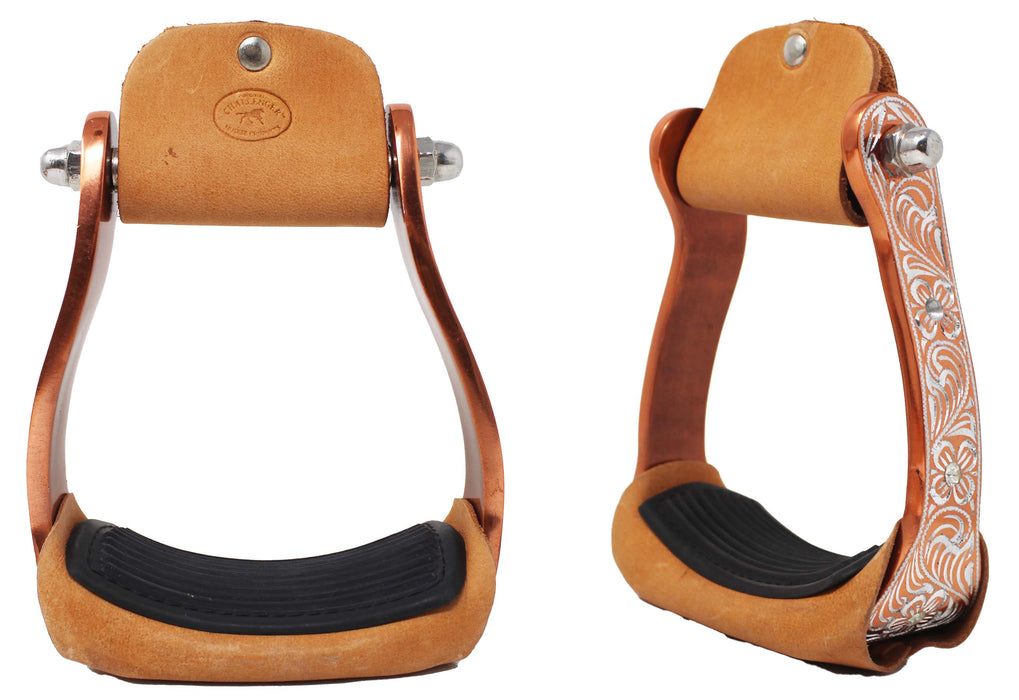 Horse Western Black Engraved Rhinestone Barrel Racing Aluminum Show Stirrups 51179v