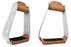 Horse Saddle Stirrups Western Saddle Engraved Aluminum Angled Slanted Bell 51188