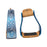 Horse Western 5" Wide Turquoise Engraved Aluminum Slanted Angled Show Stirrups 51194TR