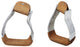 Horse Saddle Twisted Angled Stirrups Aluminum Western Riding Leather Tread 51195