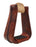 Horse Saddle Stirrups Western Brown Rawhide Covered Bell Riding 51217