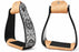 Horse 5" Black Aluminum Engraved Slanted Offset Western Horse Saddle Stirrups 51220