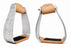 Horse Western Saddle Aluminum Engraved Roper Angled Slanted Stirrups 51228