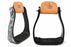 Horse 5" Black Aluminum Engraved Barrel Racing Saddle Stirrups with Turquoise Stones 51230