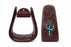 Horse Western Turquoise Cactus Tooled Leather Covered Saddle Stirrups 51238