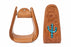Horse Western Turquoise Cactus Tooled Leather Covered Saddle Stirrups 51238