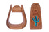 Horse Western Turquoise Cactus Tooled Leather Covered Saddle Stirrups 51238