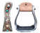 Western Cactus Turquoise Stone Engraved Barrel Racing Aluminum Saddle Show Stirrups 51254