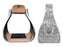 Challenger Western Roper Saddle Stirrup - Engraved Lightweight Aluminum with Rubber Grip Tread | 6" Wide x 5-3/4" H | 51267v