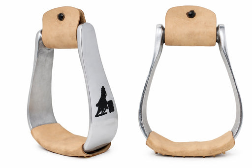Horse Saddle Western Lightweight Aluminum Saddle Stirrups Barrel Racer Leather Tread 5131L