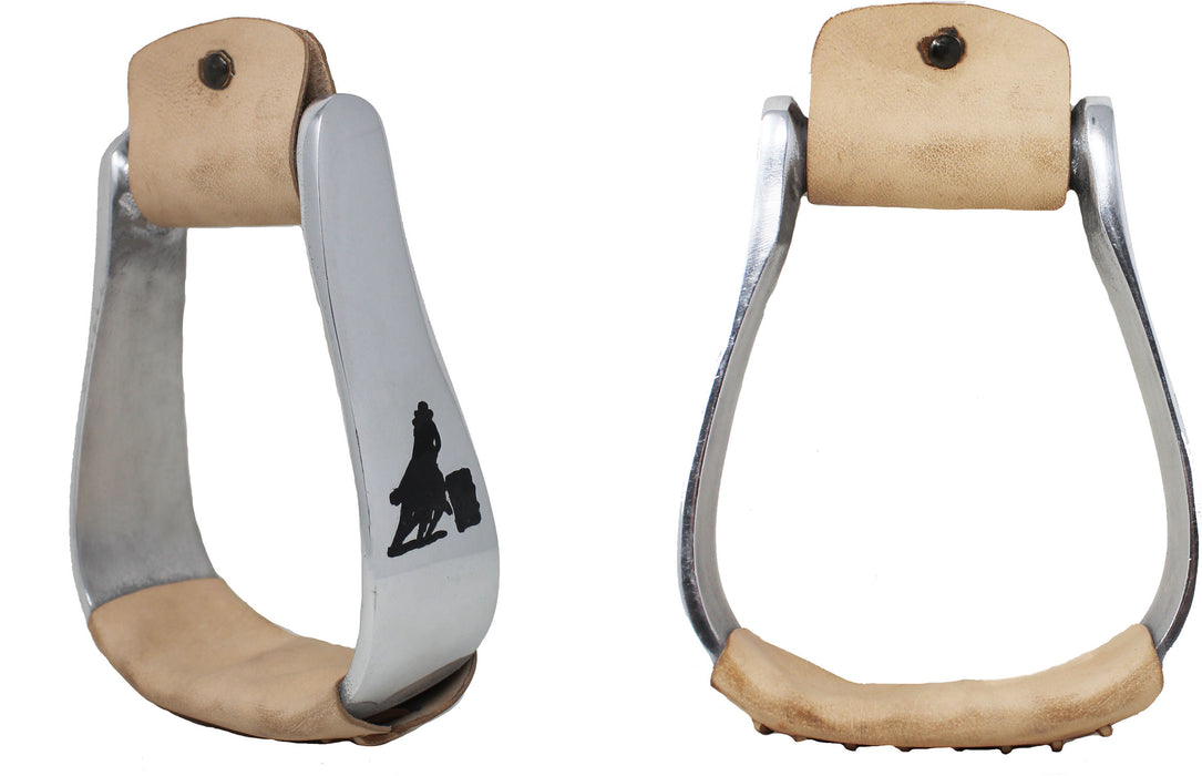 Horse Saddle Western Lightweight Aluminum Saddle Stirrups Barrel Racer Leather Tread 5131L