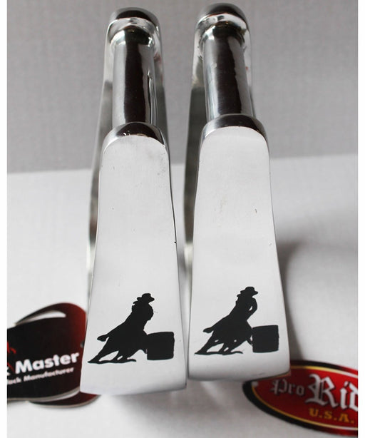 Western Show Trail Horse Saddle Stirrups Pair Barrel Racer Aluminum 5131