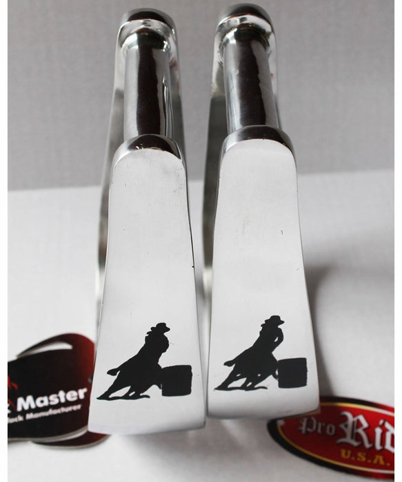 Western Show Trail Horse Saddle Stirrups Pair Barrel Racer Aluminum 5131