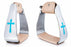 Horse Saddle Turquoise Cross Angled Slanted Aluminum Stirrups 5135VR