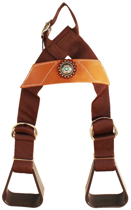Horse Saddle Stirrups Western Show Youth Rider Buddy Kids Concho 5138CO