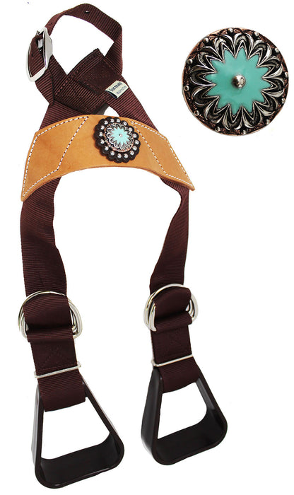 Horse Saddle Western Kids Child Youth Pony Buddy Stirrups w/ Concho 5138CO555